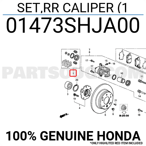 Bộ Phớt Cupen Phanh Sau Honda Odyssey Mã phụ tùng 01473SHJA00