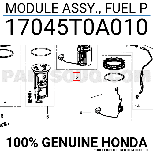 Cụm Bơm Xăng Honda Cr-V Mã phụ tùng 17045T0C010