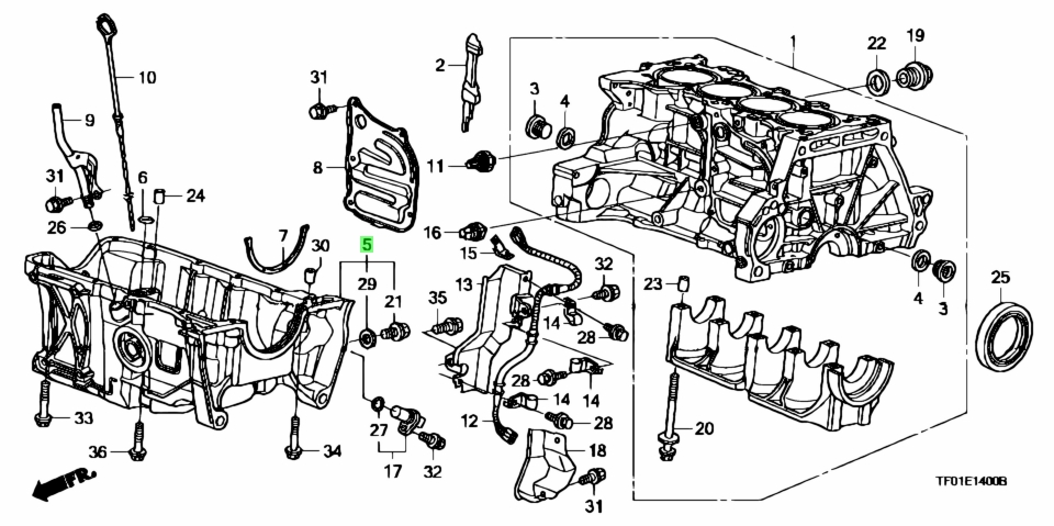 Lốc Máy Động Cơ Dưới Honda City Mã phụ tùng 11200rb0000