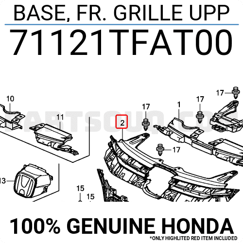 Đế Mặt Ca Lăng Honda Cr-V Mã phụ tùng 71121TFAT00