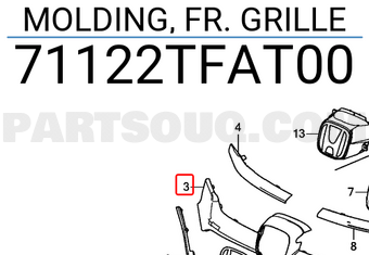 Mặt Ca Lăng Honda Cr-V Mã phụ tùng 71122TFAT00