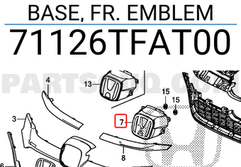 Đế Bắt Biểu Tượng Mặt Ca Lăng Honda Cr-V Mã phụ tùng 71126TFAT00