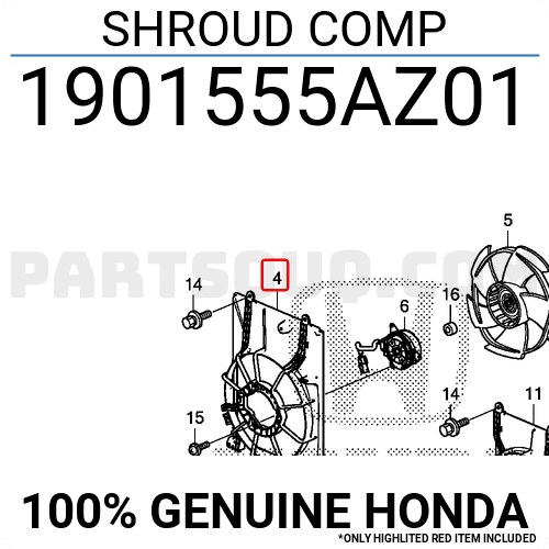 Quạt Két Nước Honda City Mã phụ tùng 1901555AZ01