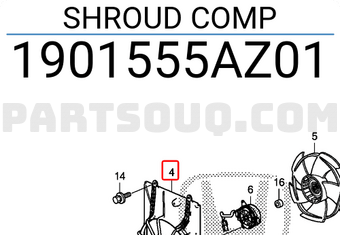 Quạt Két Nước Honda City Mã phụ tùng 1901555AZ01