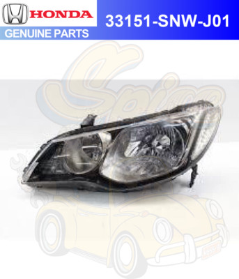 Đèn Pha Trái 2.0 Honda Civic Mã phụ tùng 33151SNBT61