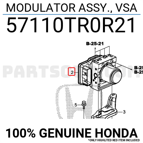 Cụm Điều Khiển Abs Honda Civic Mã phụ tùng 57110tr0y21