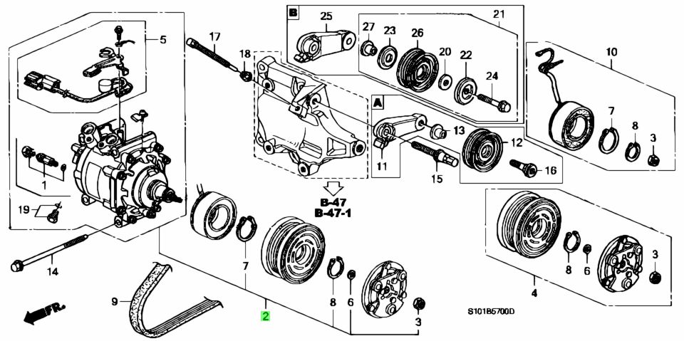 Lốc Điều Hòa Honda Cr-V Mã phụ tùng 38810P3F006