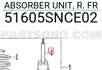 Giảm Xóc Trước Phải Honda City OEM 51605SNVP02