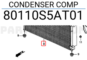Giàn Nóng Honda Cr-V OEM 80110T0TH01