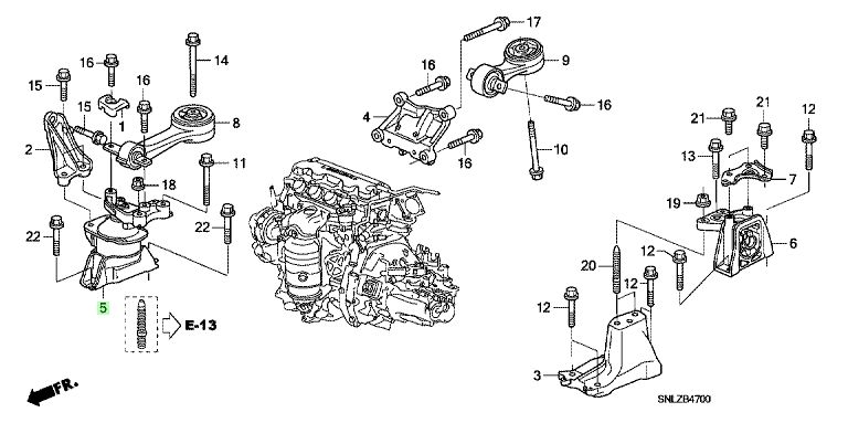 Chân Máy Thủy Lực Honda Civic Mã phụ tùng 50820SNLT01
