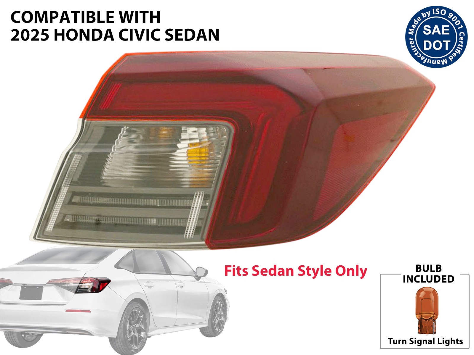 Đèn Hậu Miếng Ngoài Phải Honda City Mã phụ tùng 33500T9AK01