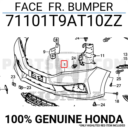 Cản Trước - City Top Honda City Mã phụ tùng 71101T9AT00ZZ