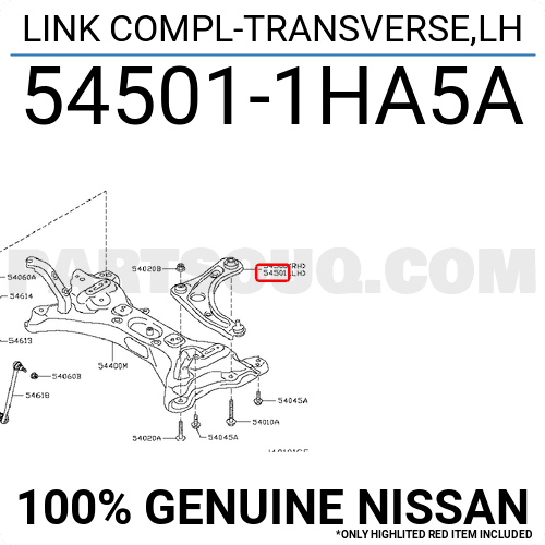 Càng A - L Nissan Sunny Mã phụ tùng 545011HA6A
