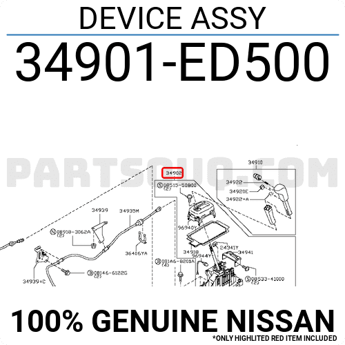 Tay Nắm Đi Số Nissan Tida Mã phụ tùng 34901ED500
