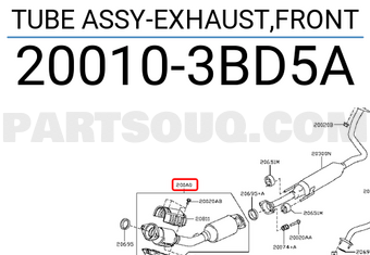 Bầu Giảm Thanh Đoạn Cuối Nissan Sunny OEM 201003BD5A-OE