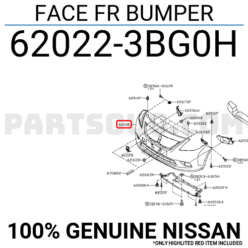 Cản Trước Nissan Sunny OEM 620223BG0H