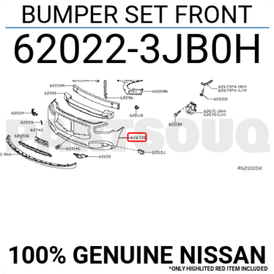 Cản Trước Nissan Sunny OEM 620223BG0H
