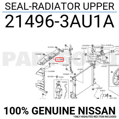 Tấm Bảo Vệ Két Nước Trên Nissan Sunny OEM 214963AA2A