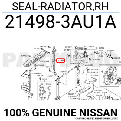 Tấm Bảo Vệ Két Nước Trái Nissan Sunny Mã phụ tùng 214983AU1A