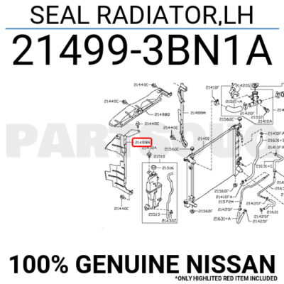 Tấm Bảo Vệ Két Nước Phải Nissan Sunny Mã phụ tùng 214993AA2A