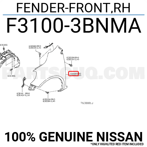 Tai Xe Phải Nissan Sunny Mã phụ tùng F31003AWMA
