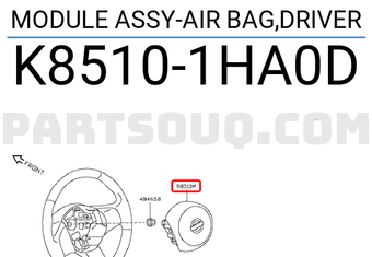 Túi Khí Vô Lăng Mt Phải Nissan Sunny Mã phụ tùng K85101HA0D