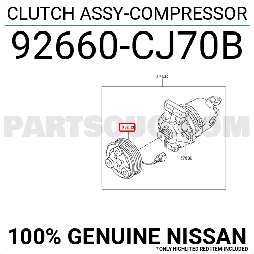 Bu Li Lốc Điều Hòa Nissan Livina Mã phụ tùng 92660CJ60B