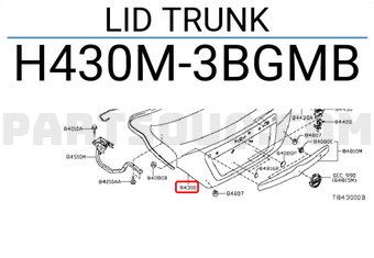 Cốp Hậu Nissan Sunny OEM H430M3BGMB