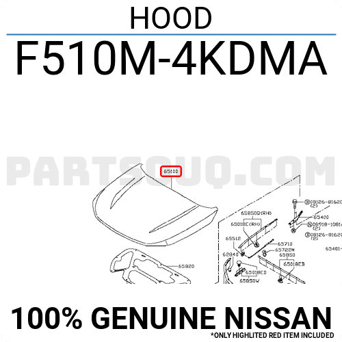 Nắp Ca Pô Nissan Navara Mã phụ tùng F510M4KDMA