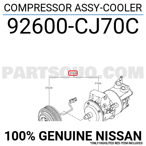 Lốc Điều Hòa Nissan Tida Mã phụ tùng 92600CJ70C