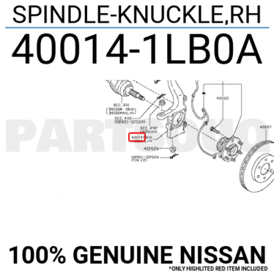 Trụ Lái - L Nissan Sunny Mã phụ tùng 400141HH0A