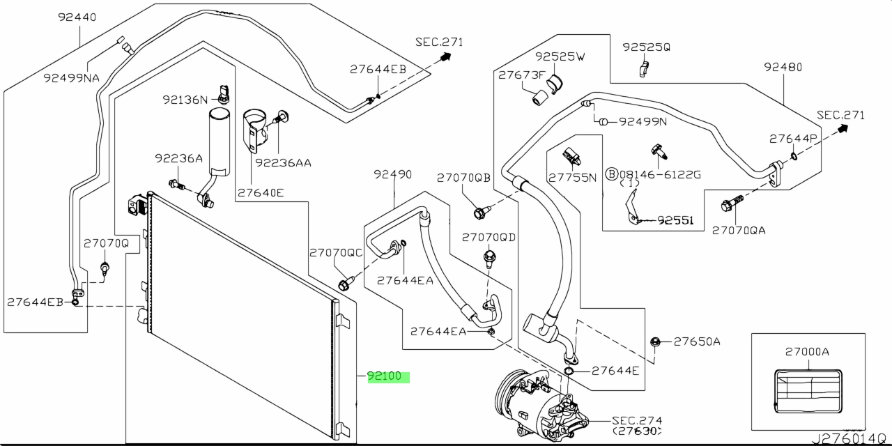Giàn Nóng Nissan Qashqai OEM 92100JD200-OE