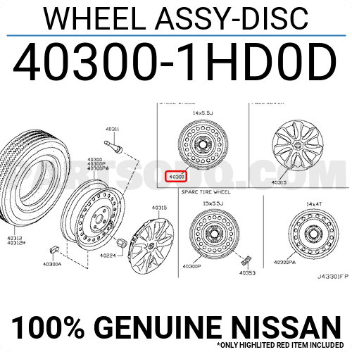 Lazang Đúc 15'' 6 Cánh Nissan Livina Mã phụ tùng 40300CH11A