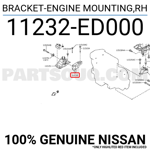Chân Máy Gang Nissan Livina Mã phụ tùng 11232ED000