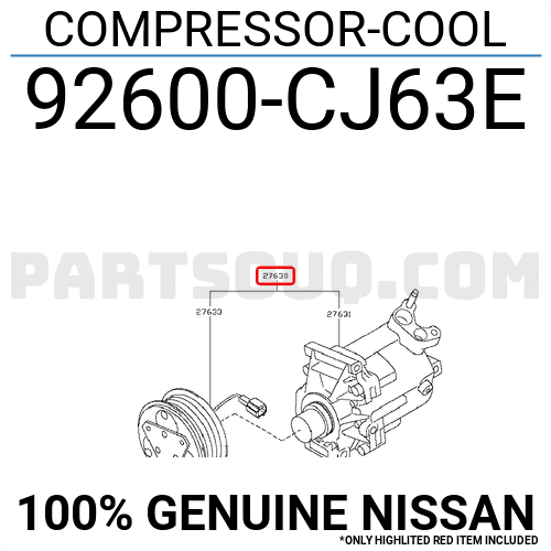 Lốc Điều Hòa Nissan Livina OEM 92600CJ63E