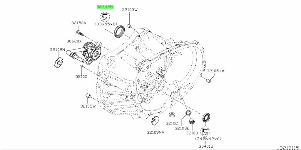 Phớt Láp Phải Nissan Livina Mã phụ tùng 3818900Q0A
