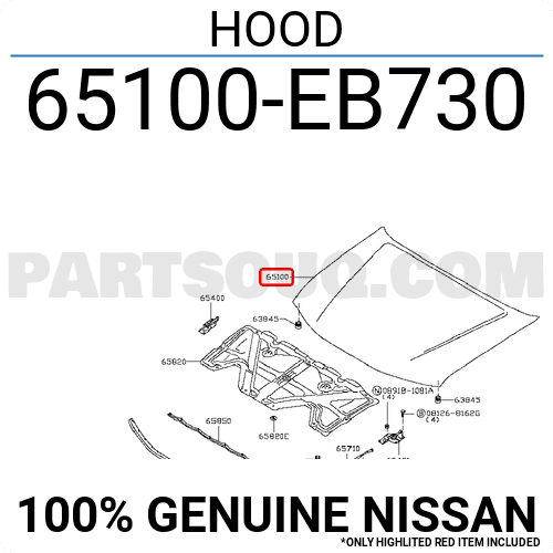 Nắp Ca Pô Nissan Navara Mã phụ tùng 65100EB730