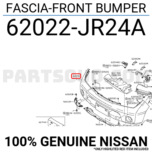 Cản Trước Nissan Navara Mã phụ tùng 62022JR24A
