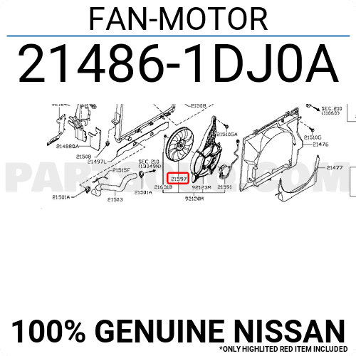 Cánh Quạt Giàn Nóng Nissan Navara Mã phụ tùng 214861DJ0A