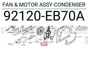 Quạt Giàn Nóng Nissan Navara Mã phụ tùng 92120EB70A