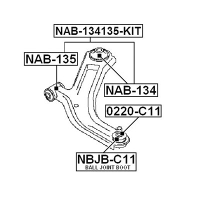 Cao Su Càng A Bé Nissan Livina Mã phụ tùng 54560ed500
