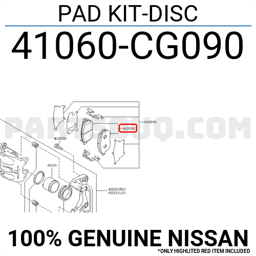 Má Phanh Trước Nissan Murano Mã phụ tùng 41060CA093