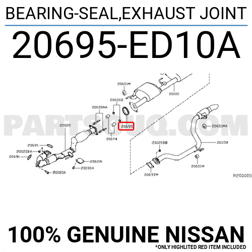 Gioăng Cổ Xả Nissan Livina Mã phụ tùng 20695ed10a