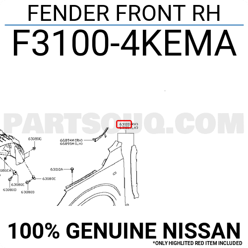Tai Xe Phải Nissan Navara Mã phụ tùng F31004KEMA