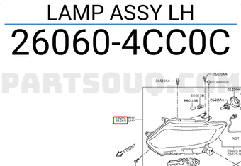 Đèn Pha Trái Có Led Không Bexenon Nissan X - trail Mã phụ tùng 260604cc0c