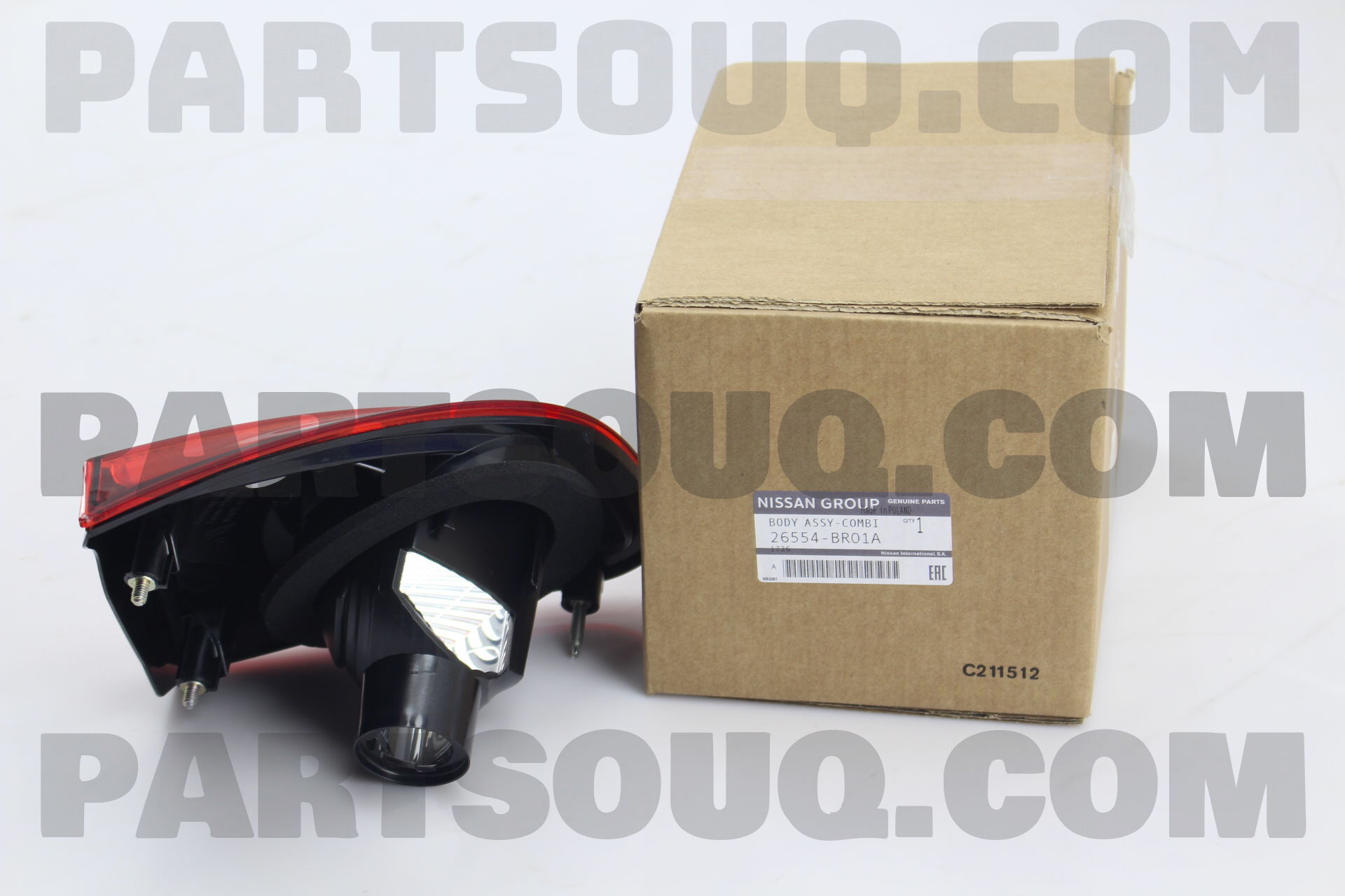 Đèn Hậu Miếng Trong Phải Nissan Qashqai Mã phụ tùng 26554BR01A