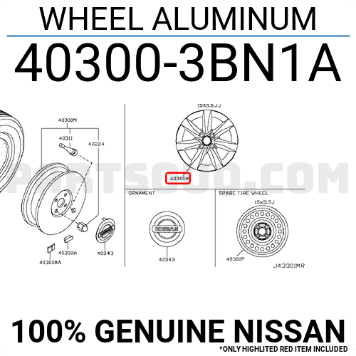 Lazang Sắt Nissan Sunny Mã phụ tùng 403003AW0B-Old