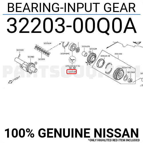Bi Trục A Cơ Nissan Sunny Mã phụ tùng 3220300Q0A