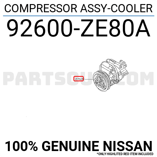 Lốc Điều Hòa Nissan Qashqai Mã phụ tùng 92600ZE80A