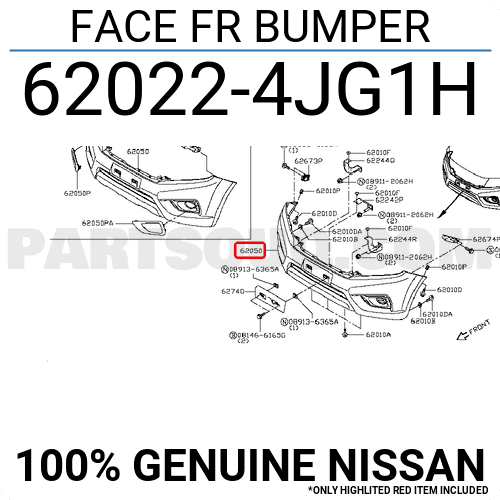 Cản Trước 4Wd Nissan Navara OEM 620224JG1H-FPI